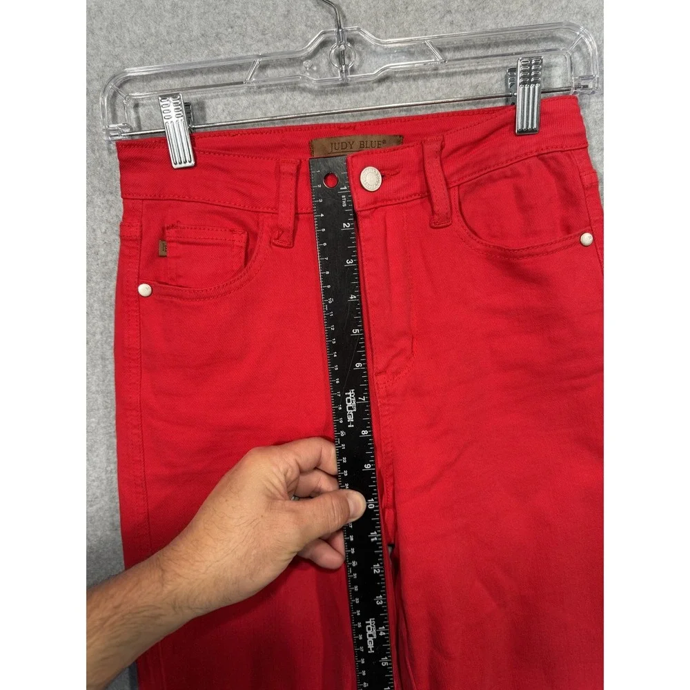 Judy Blue Jeans Womens 0/24 Straight Leg High Rise Garment‎ Dyed Stretch Pants